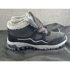 Fashion Womens Ankle Winter Hiking Boots Black Round‎ Toe Hook & Loop EUR 40 NEW